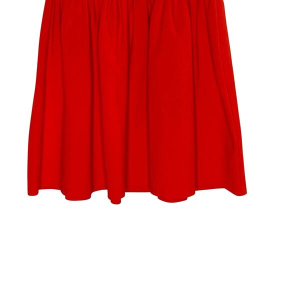 Janie and Jack 10 Eyelet Ruffle Ponte Dress Tomato Red Cotton Blend Party - Picture 5 of 9